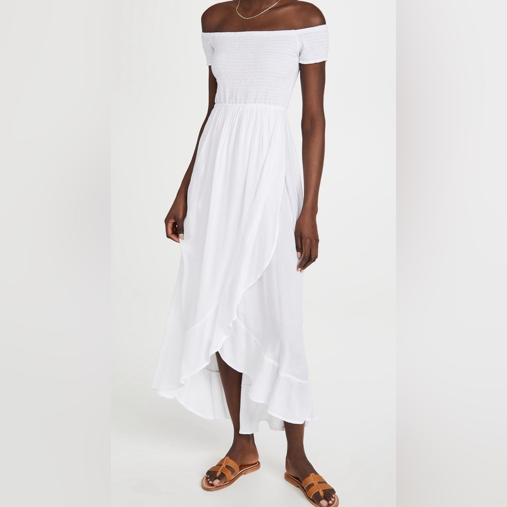 Tiare Hawaii Cheyenne white maxi dress/coverup